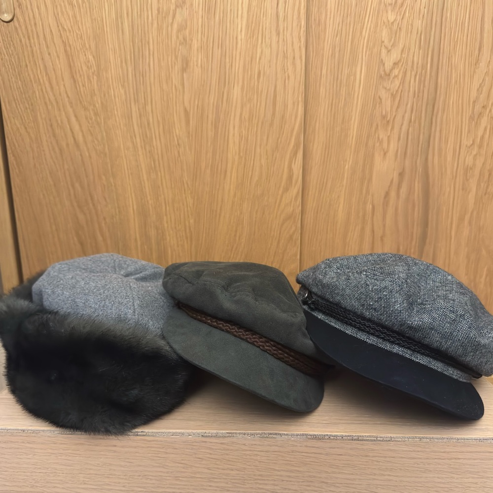 Bundle 3pc Brixton Hats - Fiddler, faux fur